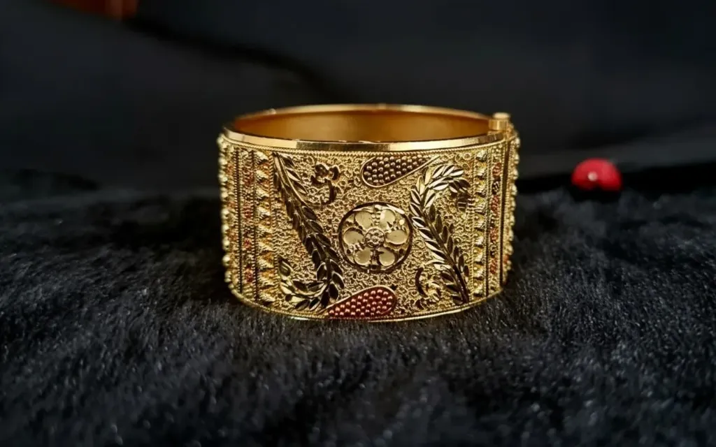 Royal 1 Gram Gold Forming Kada for Women