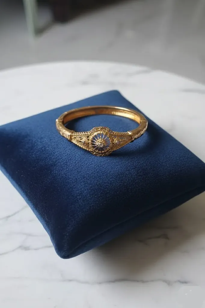 Eternal Bloom Filigree 24k Gold Polish Kada
