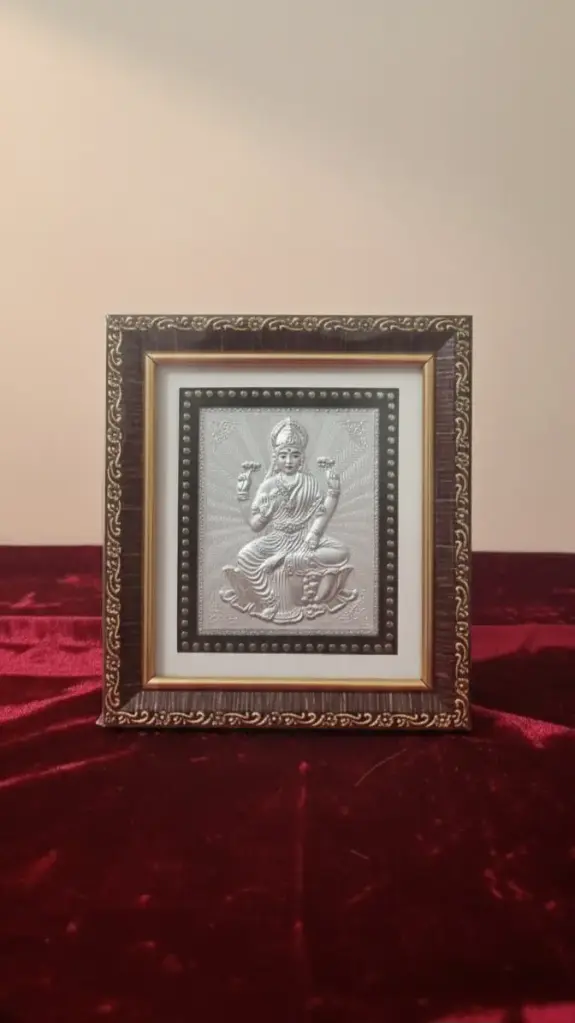 999 Pure Silver Lakshmi Ji Frame Premium Gift