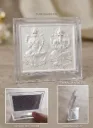 999 Pure Silver Lakshmi ,Ganesh Idol Coin With Premium Display Stand