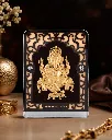 24K Gold Foil Ganesh Ji Table Top Frame Premium Gift & Decor