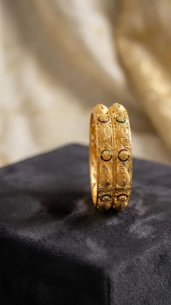 1GM Gold Forming Bangles Set (2 PCS)