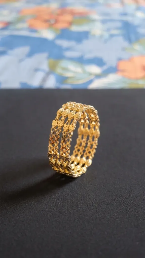Premium 1GM Gold Forming Bangles Set (2 PCS) (2.4'')
