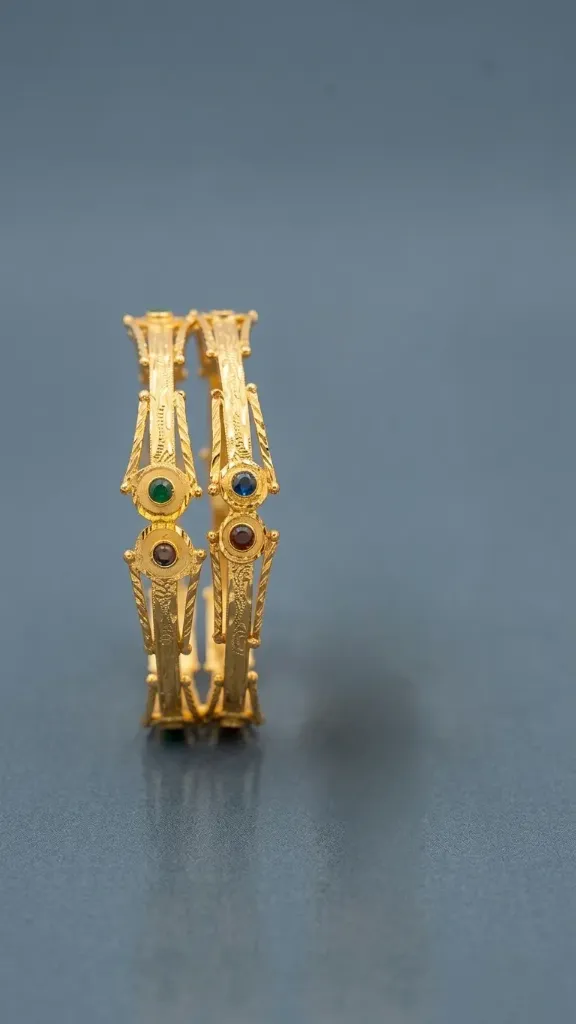 Premium 1GM Gold Forming Bangles Set (2 PCS)