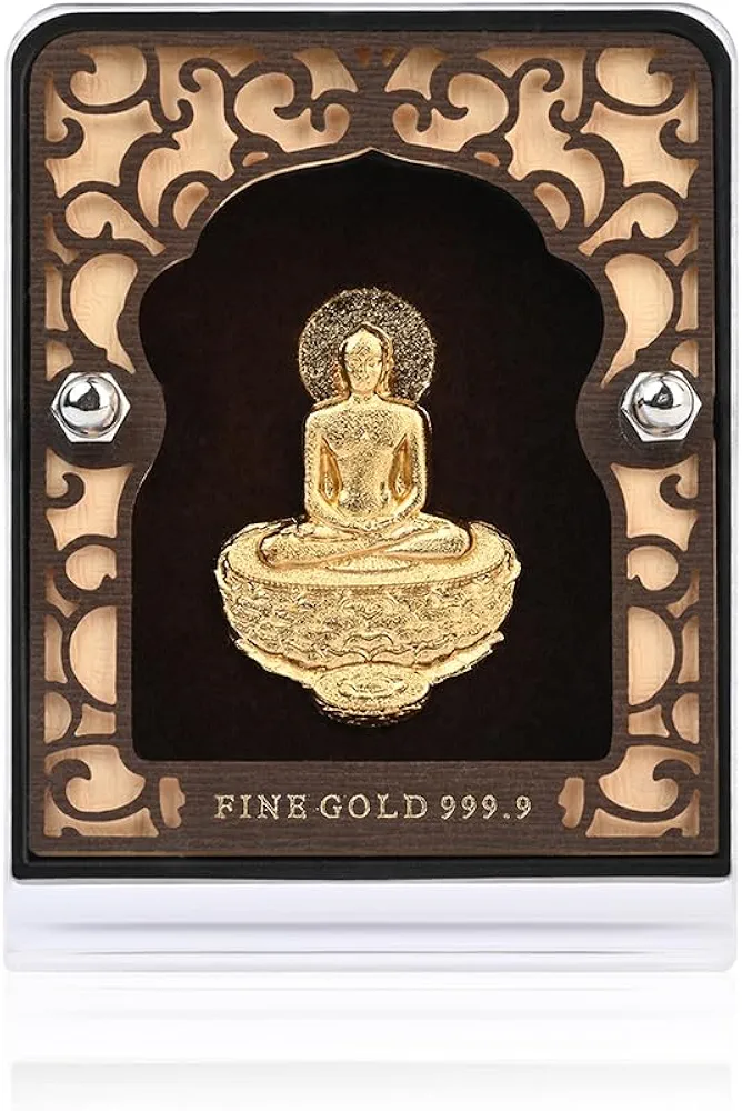 24K Gold Foil Mahavir Swami Table Top Premium Gift & Decor